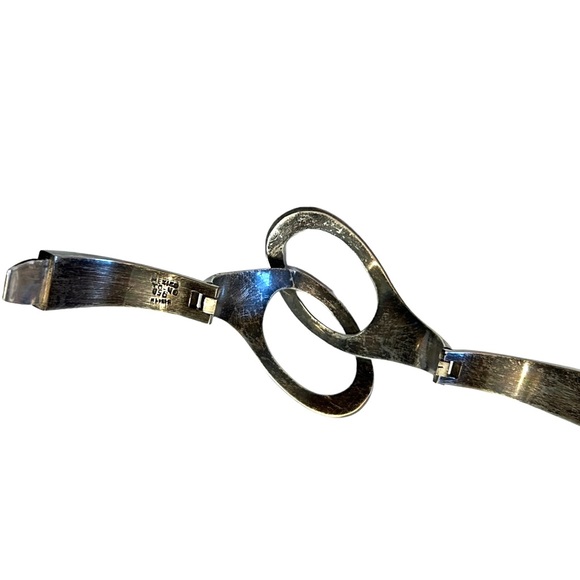 Alicia Plata Joyeria Mexico 950 Silver Hinged Cuff Bracelet TO-40 Modern Design - Picture 8 of 11